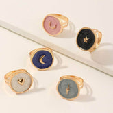 CHARMIEZZ Oil Drop Symbol Rings